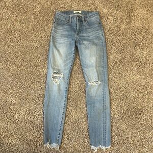 Madewell 9” High-Rise Skinny Jeans with Distressed Details